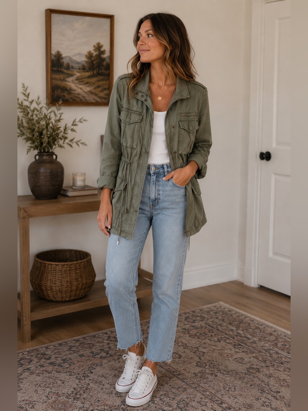 Buffalo David Bitton Olive Green Utility Jacket for Women